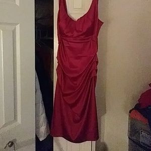 Satin Dress Knee Length
